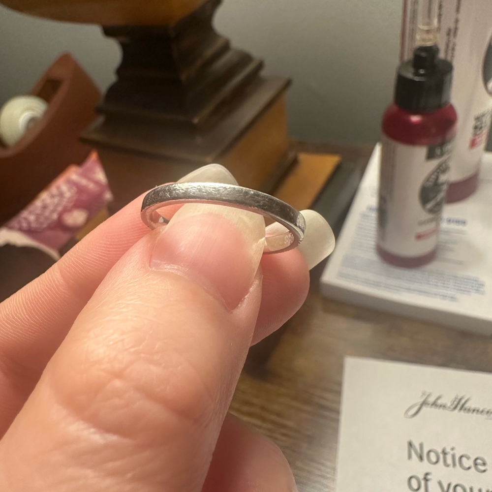 Sterling Silver Moissanite Stacking Ring - image 6